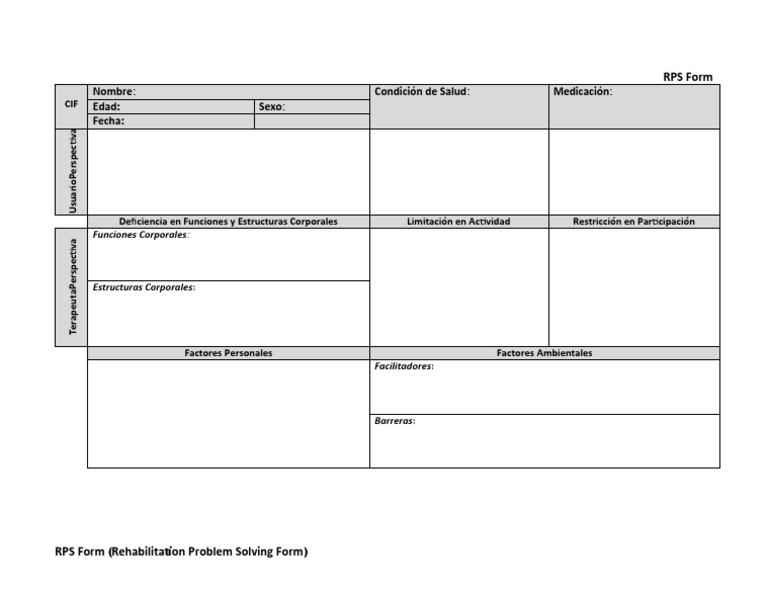 RPS Form | PDF | Relaciones personales, crianza y desarrollo personal ...