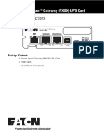 Quick Start Instructions: Eaton Power Xpert Gateway (PXGX) UPS Card