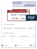 38 - Suma y Resta de Números Decimales - 3ero