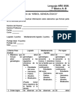 Rúbrica Construcción de Arbol Genealógico