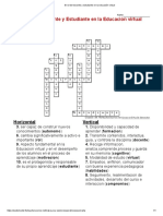 CRUCIGRAMA El Rol Del Docente y Estudiante en La Educación Virtual