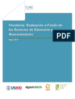 Evaluación de los servicios de extensión y asesoramiento agrícola en Honduras