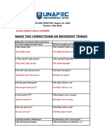 Make The Corrections in Different Tenses: Idi-O61 Practice, Teacher: Alan Brito