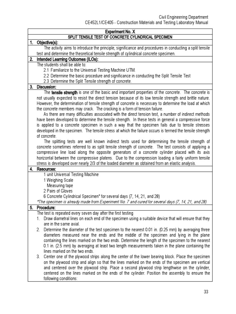 Cmats Experiment 10 Pdf Stress Mechanics Ultimate Tensile Strength