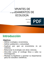 Clase 1. Presentación 1. Introducción Fundamentos de Ecología.