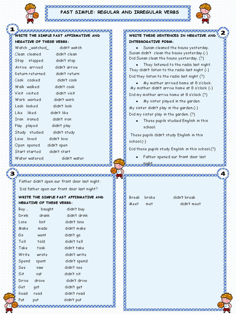Past Simple: Regular and Irregular Verbs | PDF | English Language ...