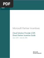 Microsoft Partner Incentives: Cloud Solution Provider (CSP) Direct Partner Incentive Guide