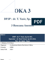 DPJP: Dr. T. Yasir, SP - An-KIC. 3 Rencana Anestesi