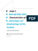 Characteristics of K and slope in Metcalf Eddy 2003