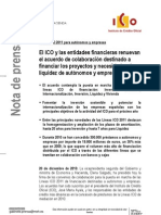 Nota de Prensa 20-12-10 Firma Lineas Ico 2011