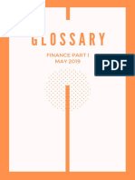 Glossary - Finance Part I