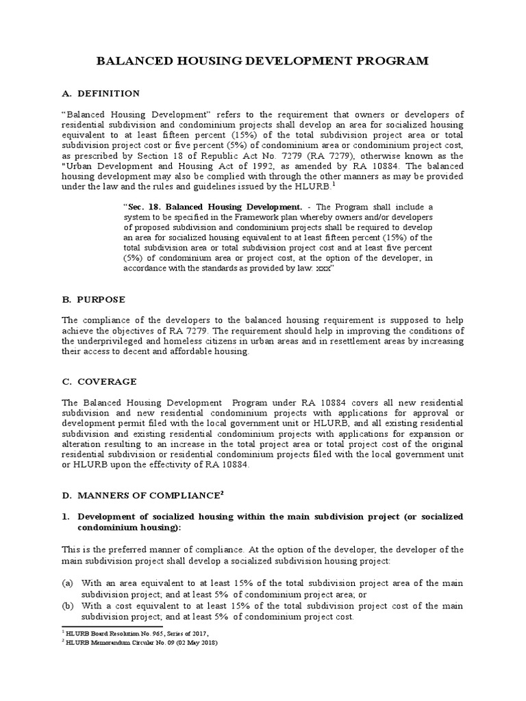 Developers' Social Housing Guide | PDF | Condominium | Joint Venture
