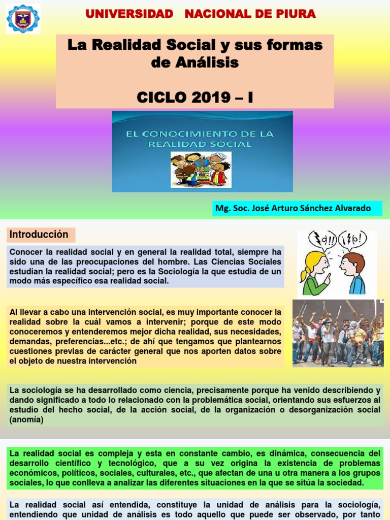 Análisis de la Realidad Social | PDF | Sociología | Sociedad