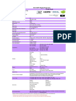 BenQ W1210ST Spec Sheet