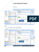 Microsoft Outlook 2007 Backup: First Launch The Outlook 2007 Application