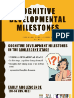 Cognitive Developmental Milestones