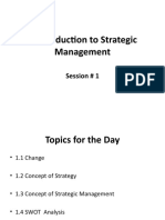 Introduction to Strategic Management - SWOT Analysis Activity