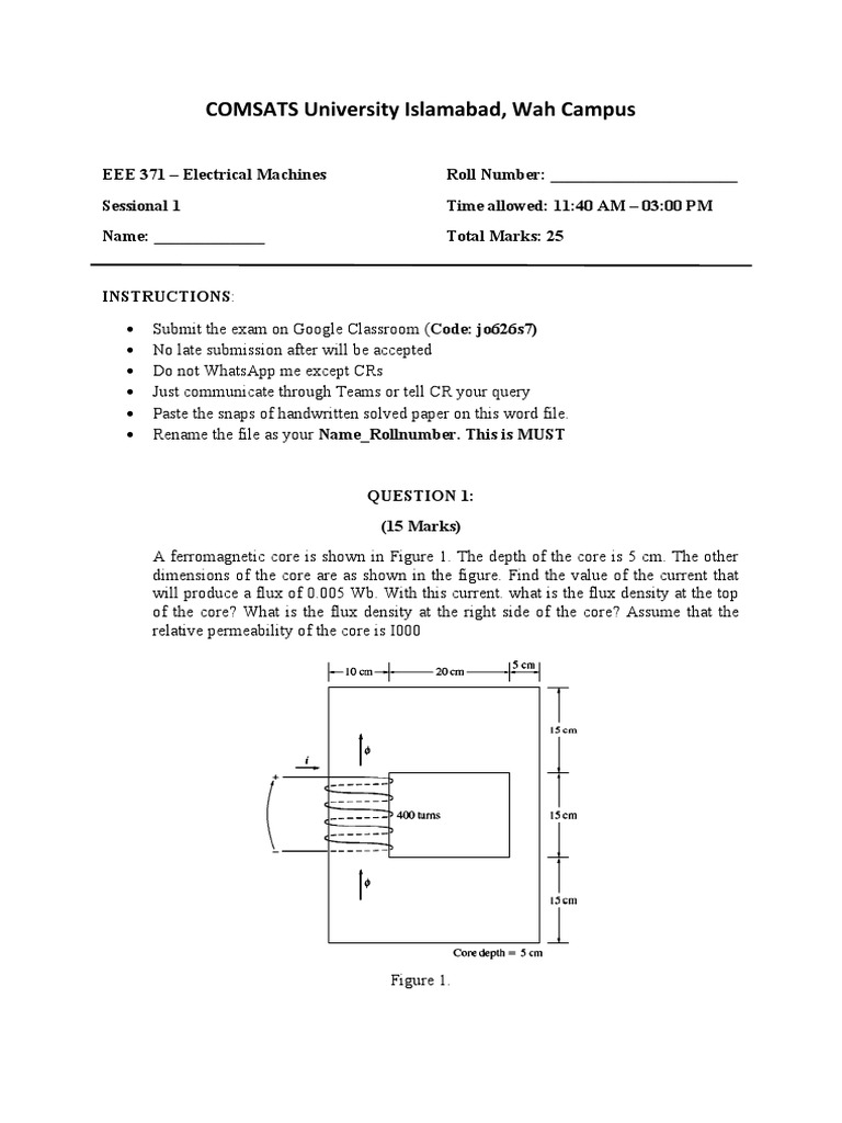 EEE 371 - Sessional 1 | PDF | Science & Mathematics