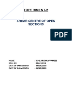 Experiment-2: Shear Centre of Open Sections