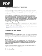 Chapter 3: Process Flow Measures: 3.1 Objective