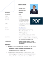 Curriculum Vitae Personal Data: Experience