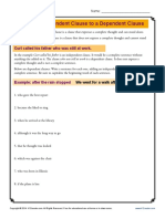 Add Independent Clause To Dependent Clause PDF