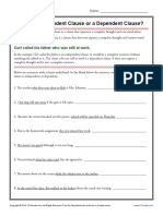 Is It Independent Clause or Dependent Clause PDF