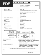 Curriculum Vitae: Ankita Banerjee Photo
