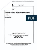 Turbofan Design Options For Mini UAV's: AIAA 2001-3969
