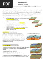 Plate Tectonic Movements WS