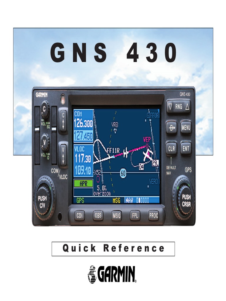 Garmin 430 Quick Reference Guide PDF Hertz Map