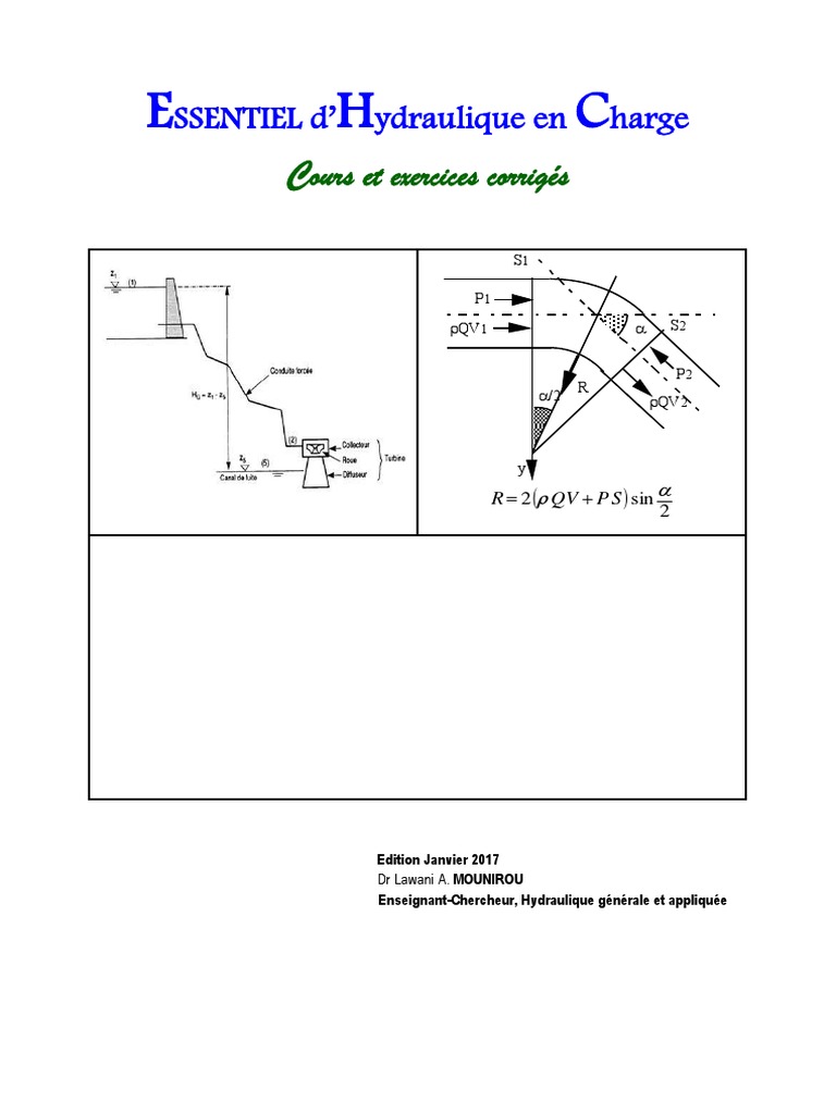 Cours Et Exercices Corrigés D hydraulique Générale Pdf Essentiel D'hydraulique en Charge - CE | PDF | Nombre de Reynolds |  Écoulement laminaire