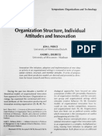 Organization Structure Individual Attitudes and Innovation: University of Minnesota-Duluth