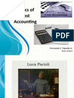 Basics of Cost Accounting: Fernando C. Fajardo JR