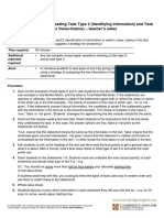 IELTS General Training Reading Task Type 2 (Identifying Information) and Task Type 3 (Identifying Writer's Views/Claims) - Teacher's Notes