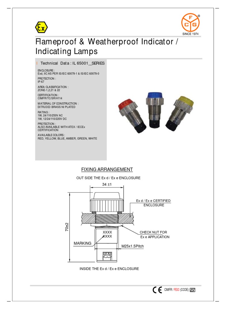Flameproof & Weatherproof Status Lights | PDF