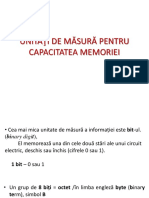 Unit de Mas PT Capacitatea Memoriei 2ex