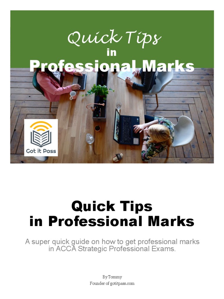 Quick Tips Professional Marks | PDF | Test (Assessment) | Memorandum
