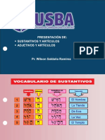 3 Presentacion de Sustantivos y Adjetivos Con Sus Artículos