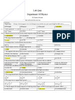 Lab Quiz Department Of Physics: v n → p+e β β