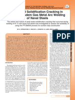 Overcoming Solidification Cracking in PT-GMAW Welds of Naval Steels