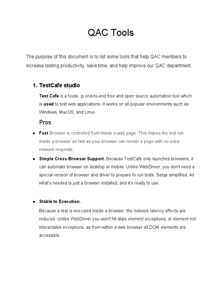 Qac Tools Pdf Pdf Selenium Software Software Testing