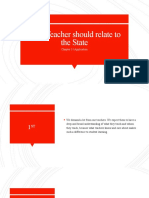 How Teacher Should Relate To The State: Chapter 3 / Application