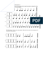 ASSESSMENT TASK (For Discussion 1) A. Directions: Divide The Not Patterns Into Equal Measures Using Bar Line. Use The Time Signature As Your Guide