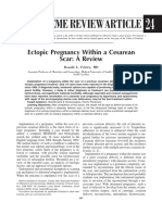 Cme Reviewarticle: Ectopic Pregnancy Within A Cesarean Scar: A Review