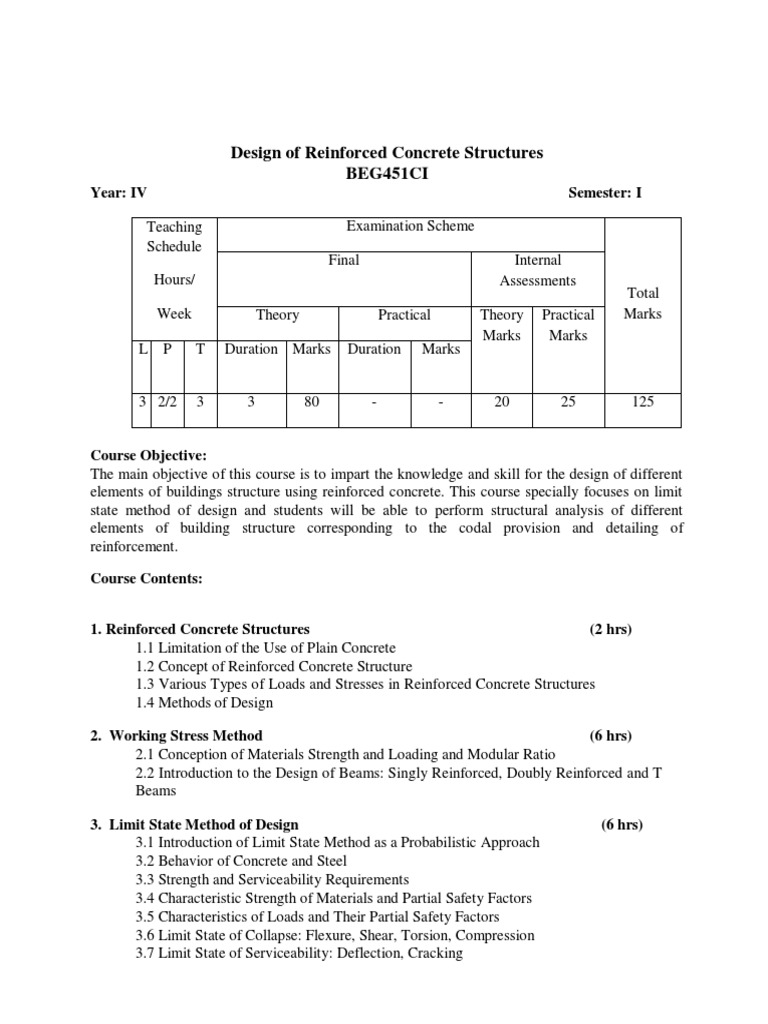 Reinforced Concrete Structures Design | PDF | Beam (Structure ...