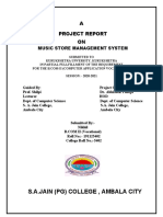 S.A.Jain (PG) College, Ambala City: A Project Report ON