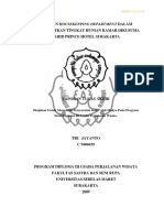 Peranan Housekeeping Department Dalam Meningkatkan Tingkat Hunian Kamar Di Kusuma Sahid Prince Hotel Surakarta Abstrak