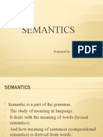 SEMANTICS (Basic Concepts and Lexical)