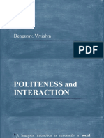 POLITENESS and INTERACTION